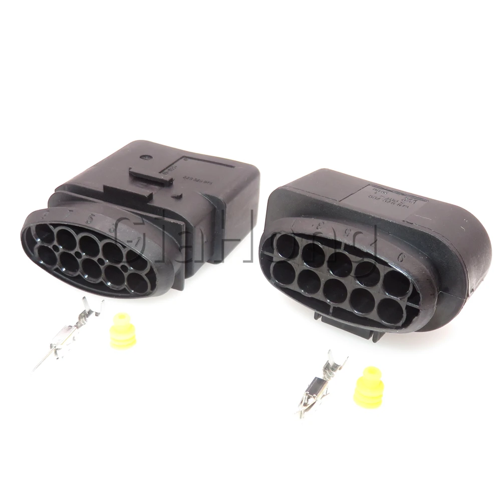 1 Set 10 Ways AC Assembly Auto Headlight Wire Plug Car Sealed Socket 1J0973835 1J0973735 1813346-1 493577-1 Electrical Connector