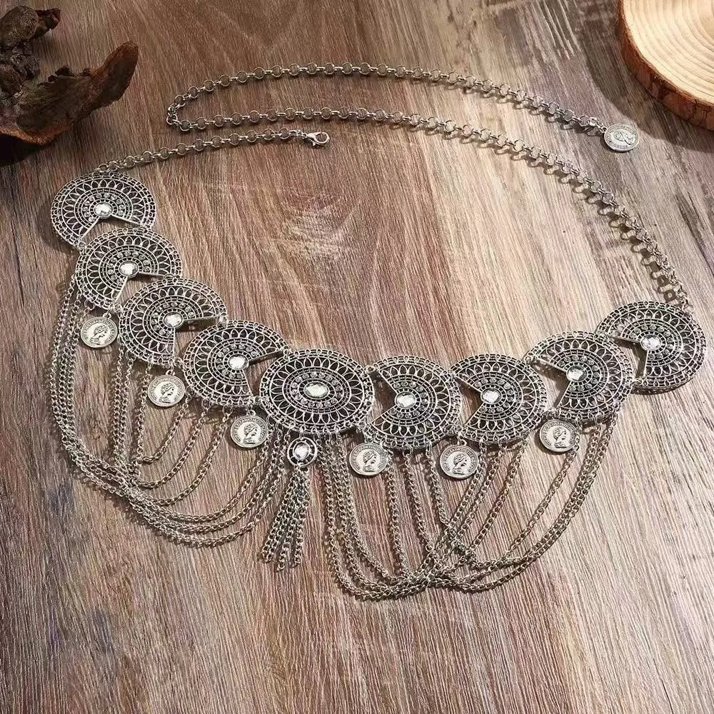 Belt Vintage Belly Dance Scarf Creative Tassel Waist Chain Bohemia Ethnic Dance Belt Dance