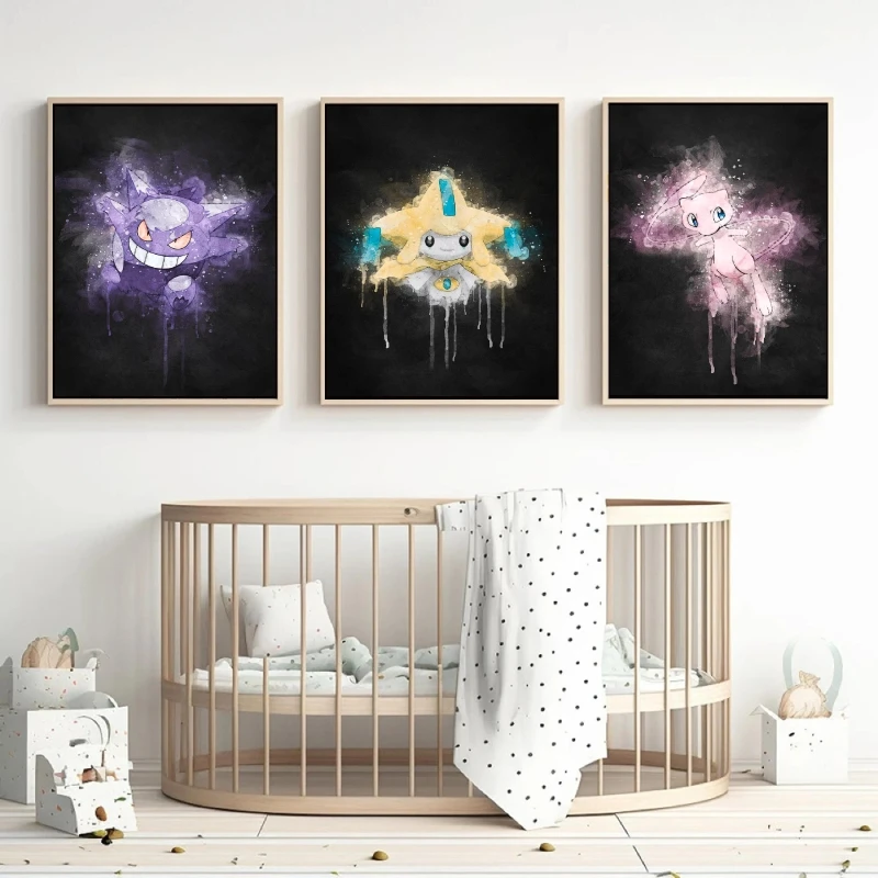 

Japanese Anime Pokemon Gengar Canvas Paintings Room Home Decorative Picture Print Wall Classic Cuadros Best Gift Christmas Gifts