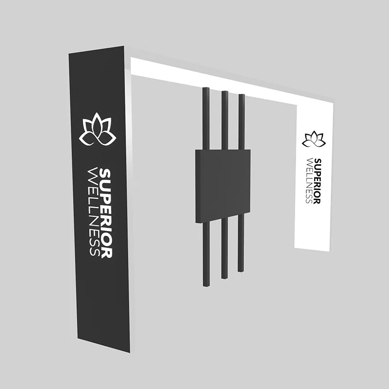 Conception personnalisée 10x8m grand luxe Led rétro-éclairé chine usine offre spéciale exposition affichage cabine d'exposition commerciale avec plafond