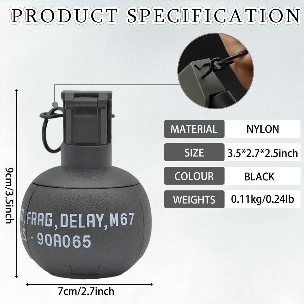 1/3Pcs Grenade Model Airsoft Paintball Tactcial Toy With 1Bag Ammo Fun Impact Pull Ring Grenade Toys For Adults Outdoor Sports