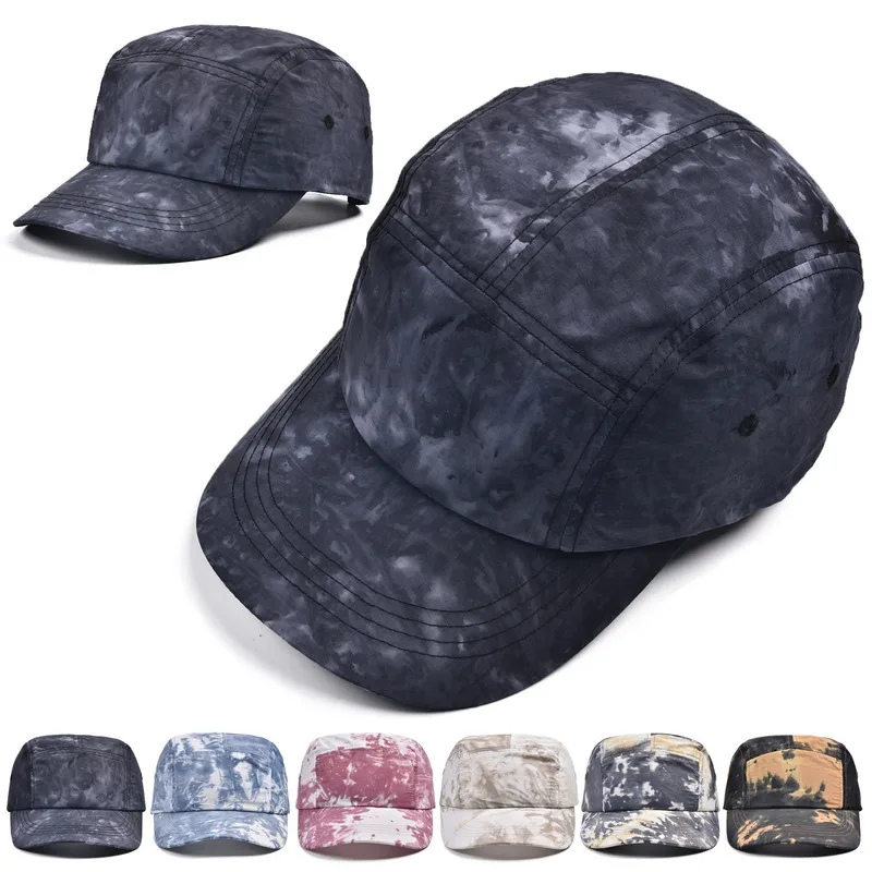 New personalized tie-dye gradient baseball cap for men and women, printed colorful duckbill cap