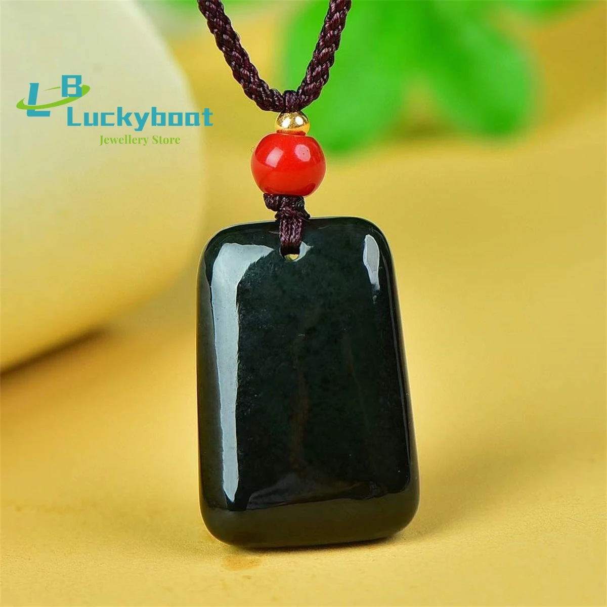 Natural Hetian Qingyu T-shaped Wushi Card Pendant Simple and Personalized Exquisite Fashion Versatile for Men and Women