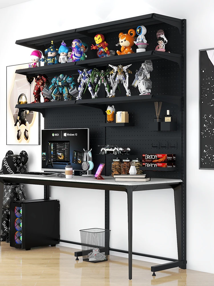 Wire-Wrap Board Bookshelf Desk Bookcase Desk E-Sports Desk Shelf Computer Table Rack