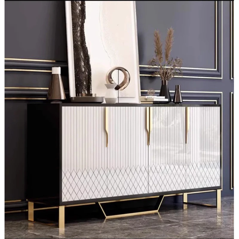 

furniture black modern buffet sideboard gold stainless steel buffet table