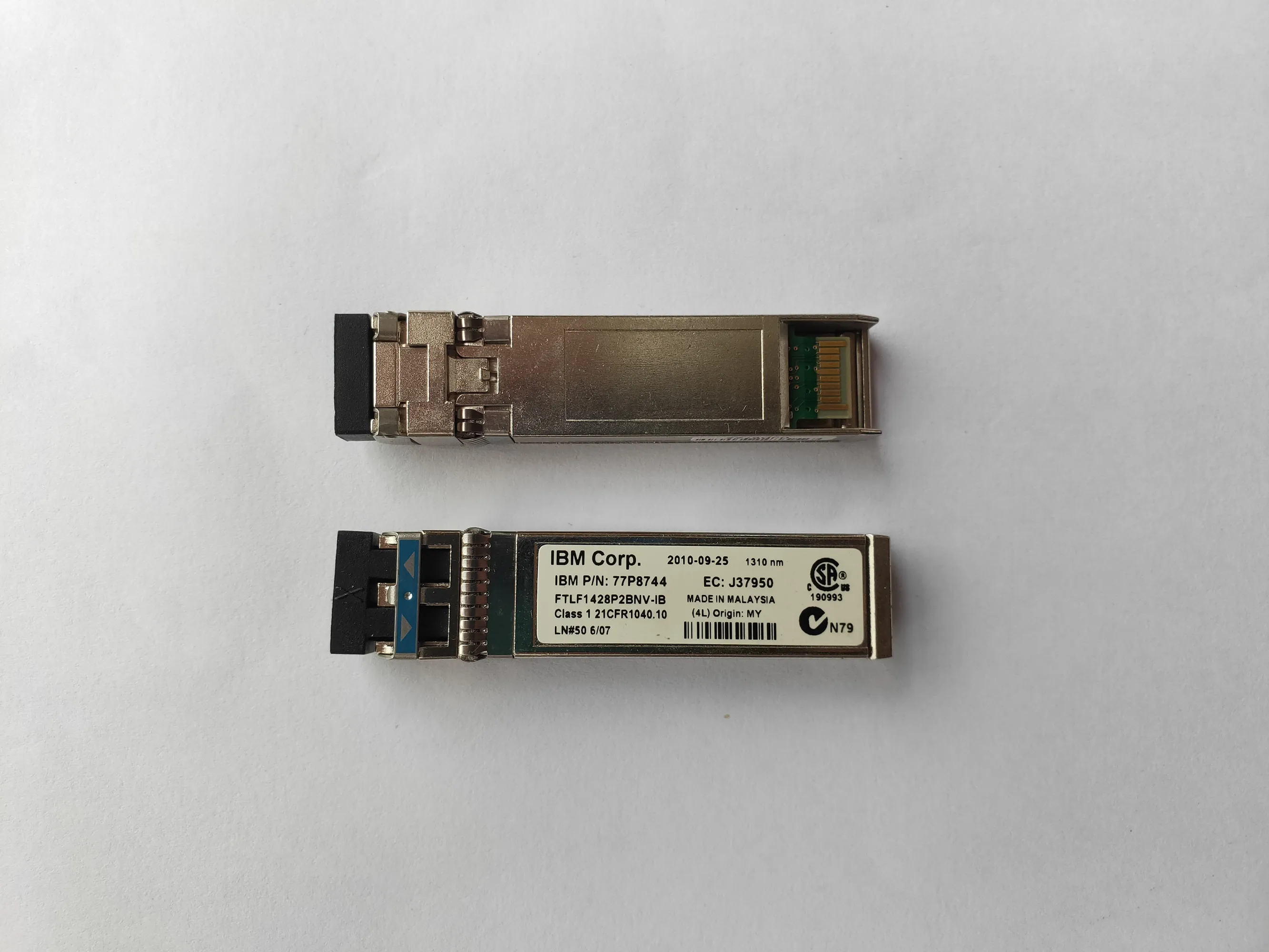 Transceptor de fibra IB-M, módulo óptico de 8GB, FTLF1428P2BNV-IB, J37950, 77P8744, modo único, 1310nm, SFP, 8G, 10KM/IBM, SFP, 8G