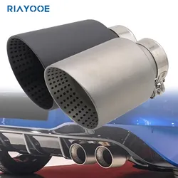Car Exhaust Muffler Tips pipe Systems Accessories Sound Weaken Universal Silencer Stainless Steel Muffler Tip Exhaust 63mm 76mm