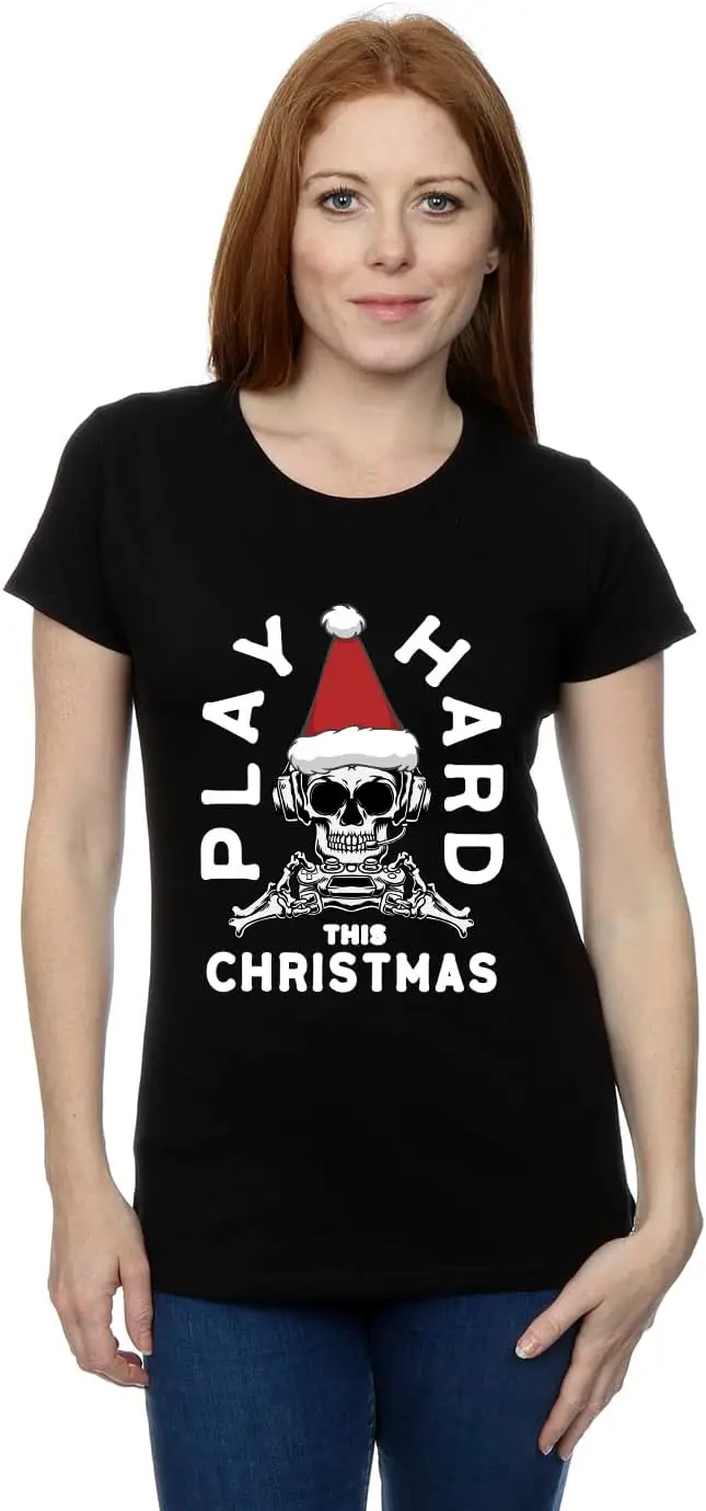 T-shirt Play Hard This Christmas pour femmes