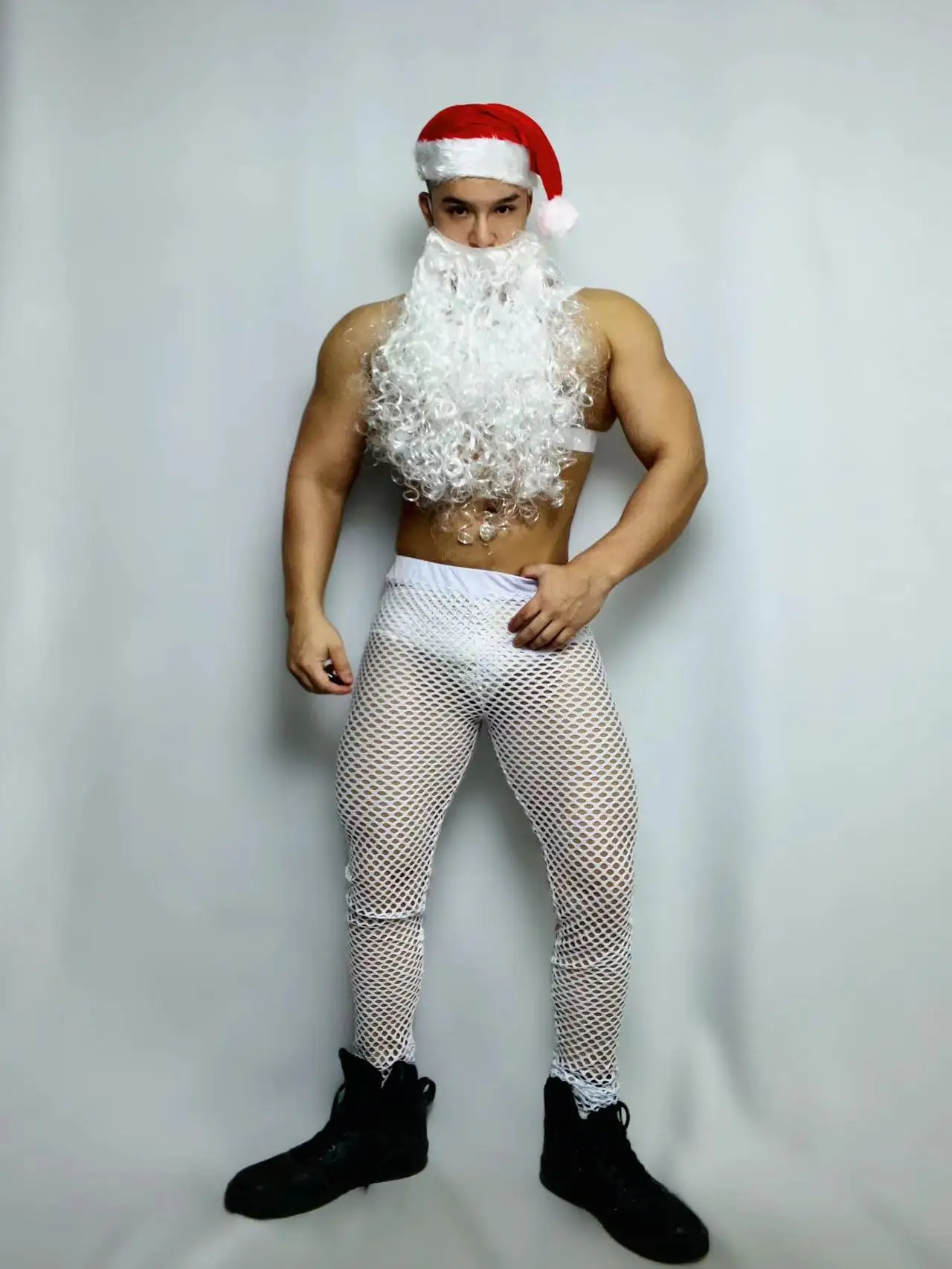 New Father Christmas White beard Cosplay Costumes Party Theme Ds Clothing Nightclub Bar Male Female Stage Show Performance set