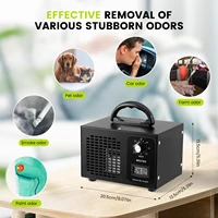Générateur d'ozone domestique 60 000 mg/h, machine à ozone professionnelle O3 avec minuterie de 120 minutes, élimination des odeurs, désinfection pour voiture, bureau, animaux domestiques 3