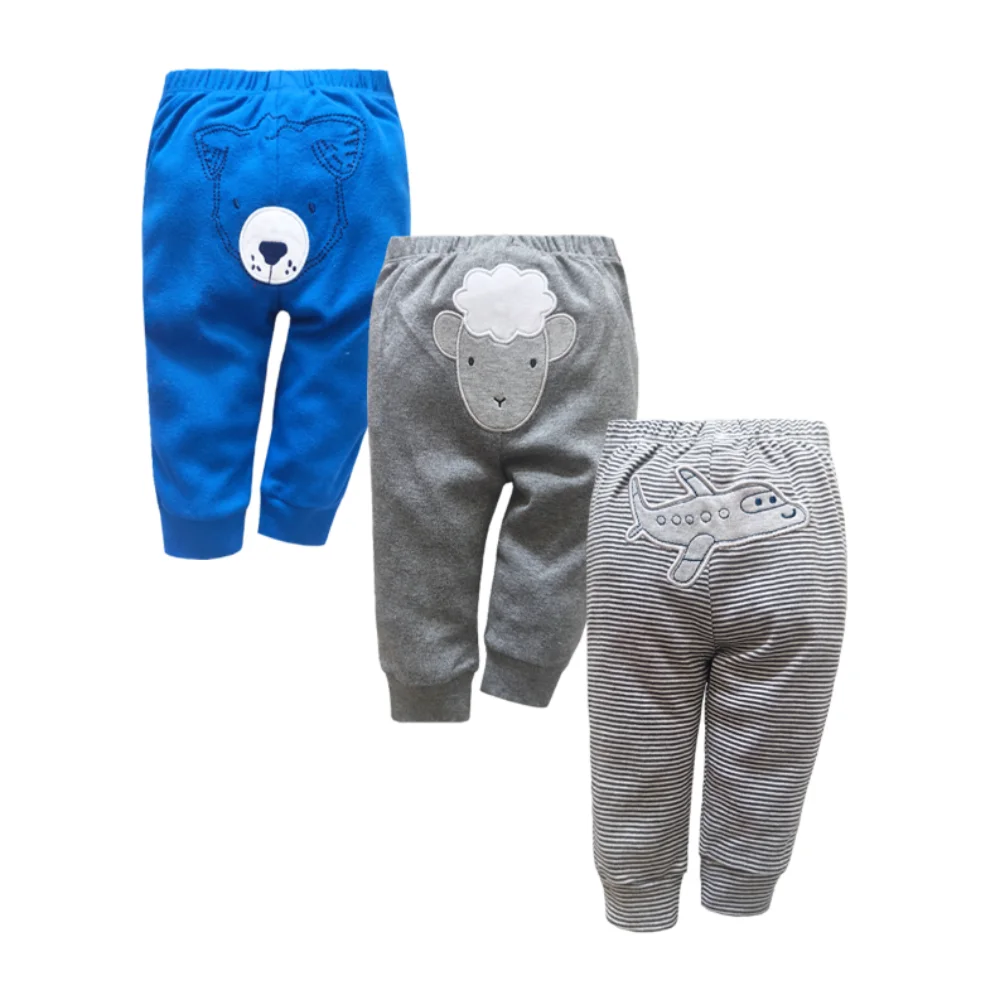 3PCS/LOT Fashion Baby Pants Spring Autumn Kids Clothing Boys Girls Harem PP Trousers Knitted Cotton Newborn Infant Clothing