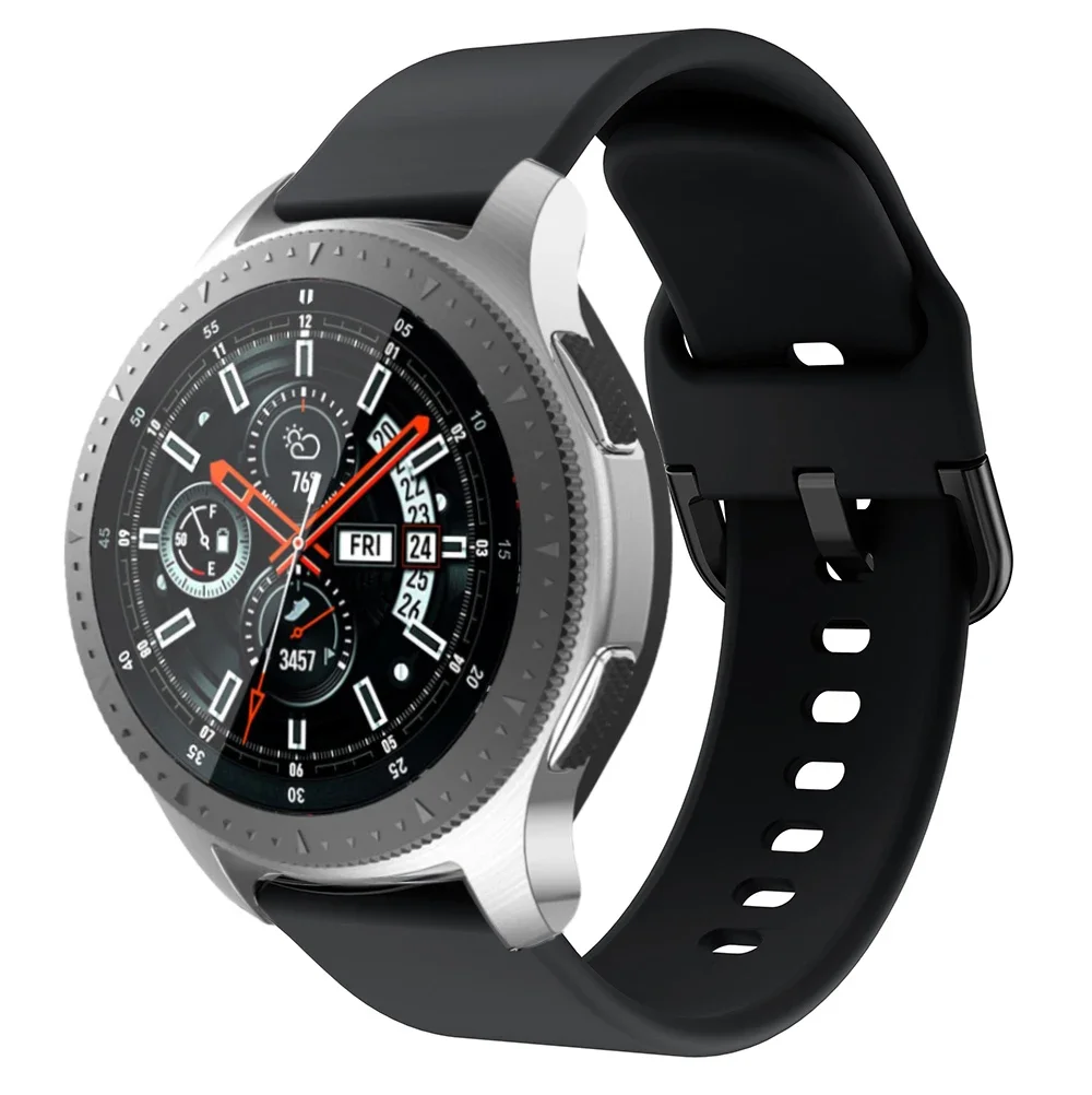 Pulseira de silicone de 20mm 22mm para samsung galaxy watch 7/6/5/4/huawei watch 4/gt5/amazfit bip pulseira para active 2 42mm correa