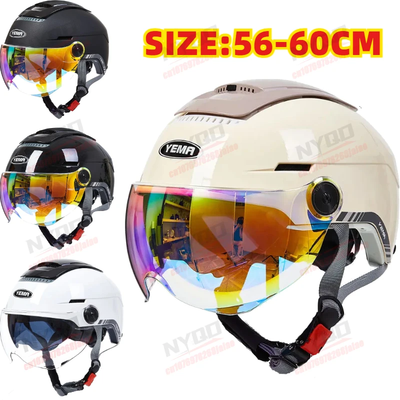 

YEMA Electric Motorcycle Helmet Men's Summer Sun Protection Battery Car for Women's Four-season Universal Safety Helmet