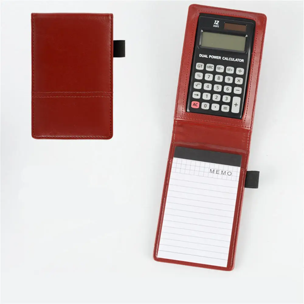 Imagem -02 - Notebook Portátil do Trabalho do Couro do Plutônio com Calculadora Planner do Bolso Memorandos Diários Bloco de Notas do Negócio Material de Escritório Eficiência