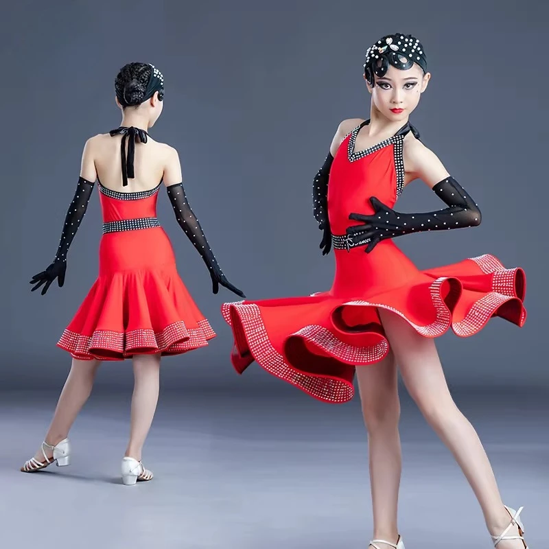 

Новое профессиональное платье для латиноамериканских танцев, для соревнований, для взрослых женщин, блестящее розовое платье с бахромой и открытой спиной.