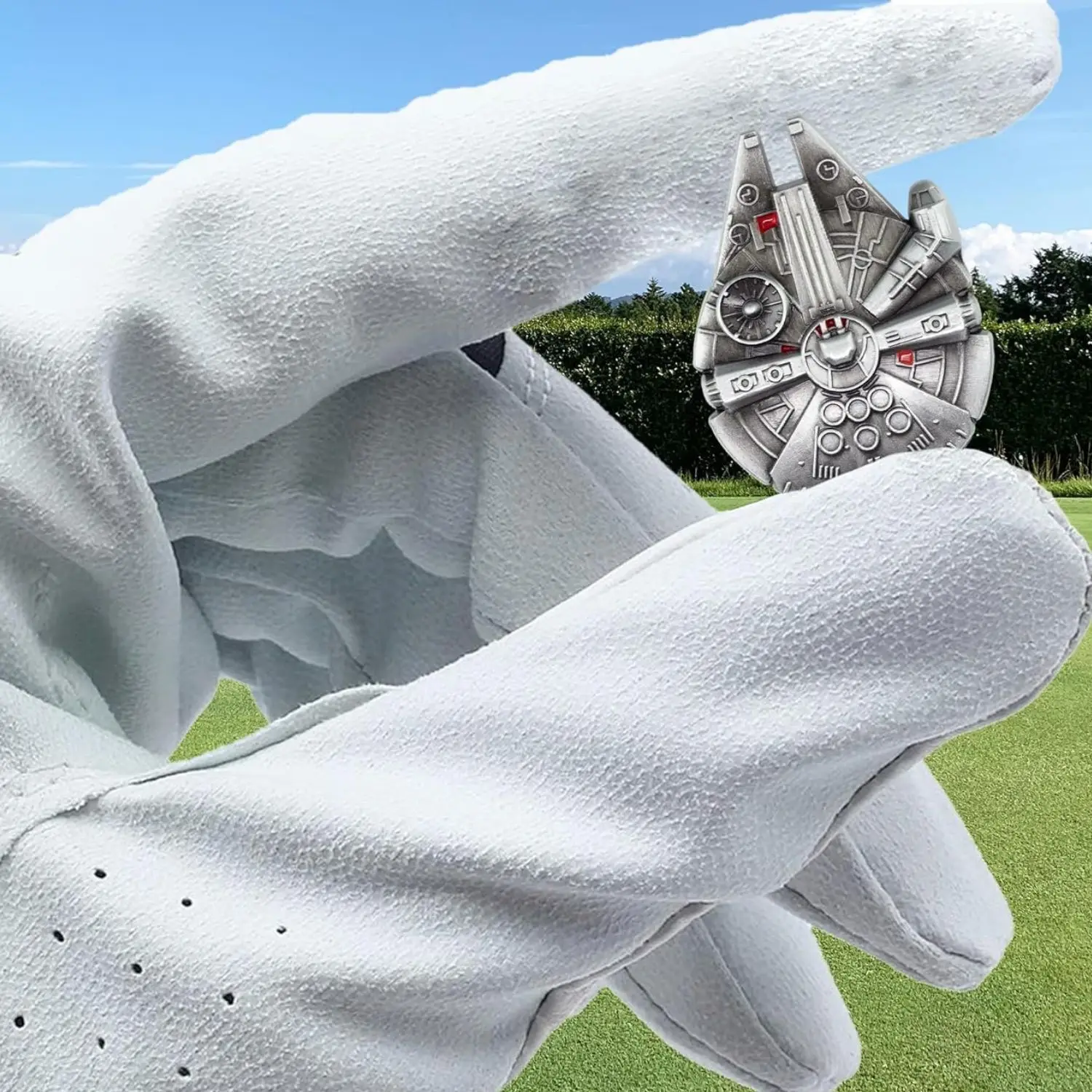 Marcador de bola de golfe premium com clipe de chapéu magnético padrão, clipe de chapéu marcador de bola de golfe engraçado para homens e mulheres, ótimos acessórios de golfe