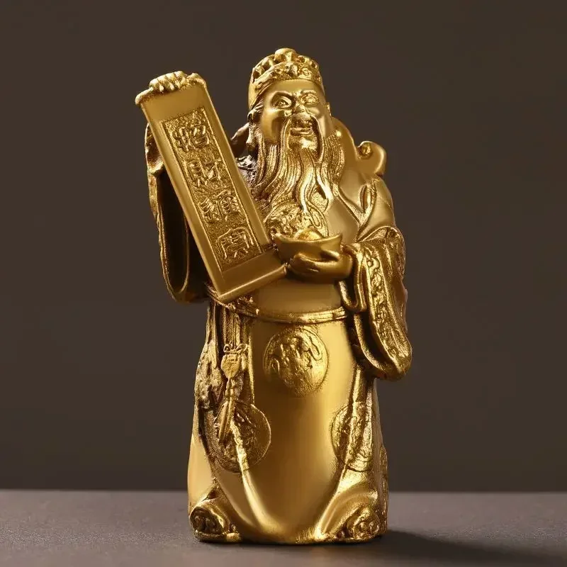 

Copper Lucky God of Fortune Ornaments Small To The Home Office To Attract Wealth To Pray Decor
