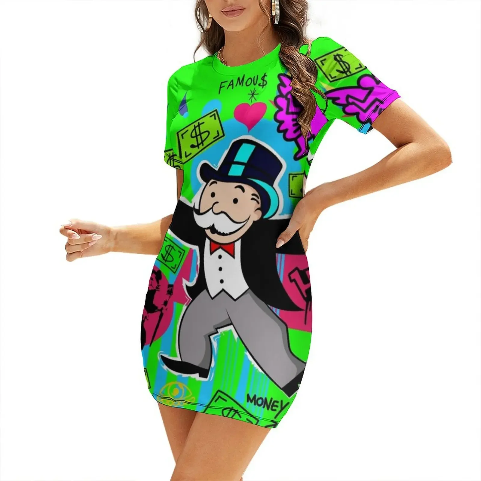 

Monopoly Short-Sleeved Dress elegant women's dresses sale dress for women summer evening dress woman Woman dresses