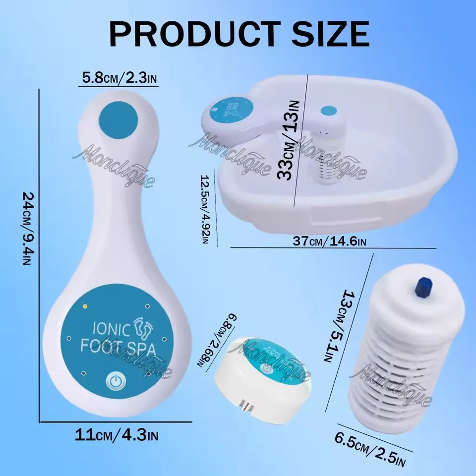 เครื่องแช่เท้าดีท็อกซ์แบบอิออนสำหรับใช้ในบ้าน ระดับสปา ดีท็อกซ์เท้า ทำความสะอาดเท้า สปาเท้าสั่นสะเทือน ดูแลสุขภาพด้วยน้ำบำบัด