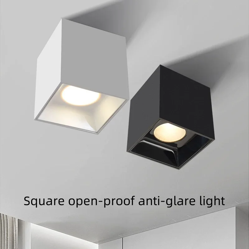 LED spotlight living room without main light lighting square corridor balcony hole-free bucket lamp