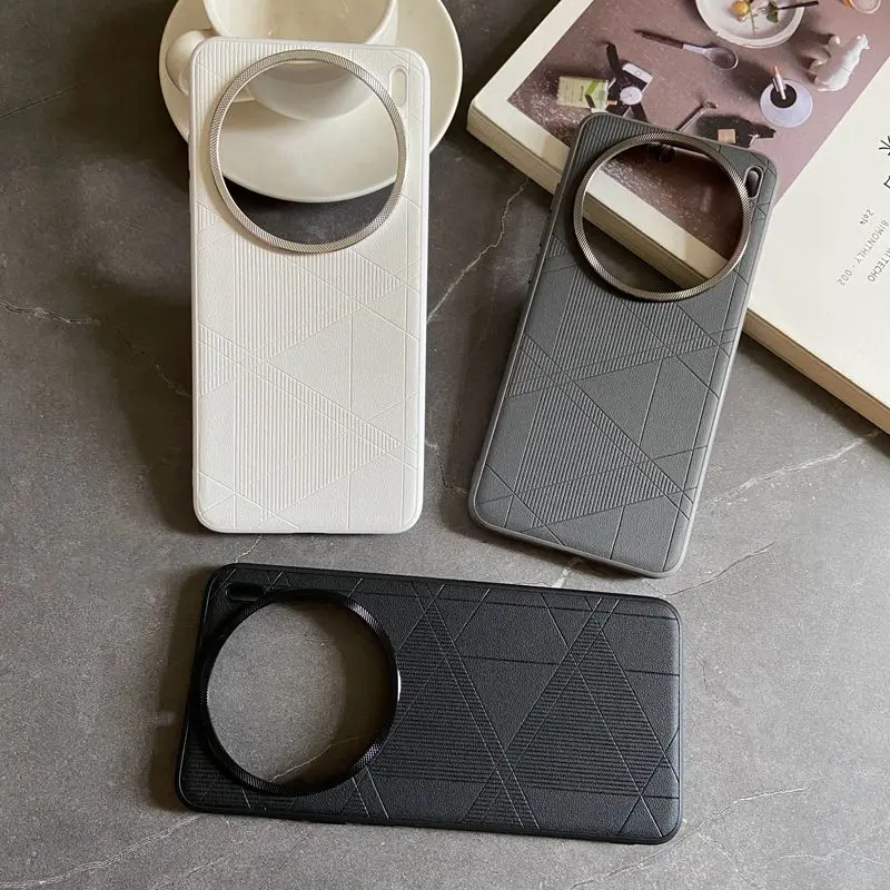 VIVO X200 Pro 케이스의 경우 고급 PU 가죽 매트 다이아몬드 체크 VIVO X200Pro Mini X100S Pro X100 Ultra 용 뒷면 커버 케이스 보호