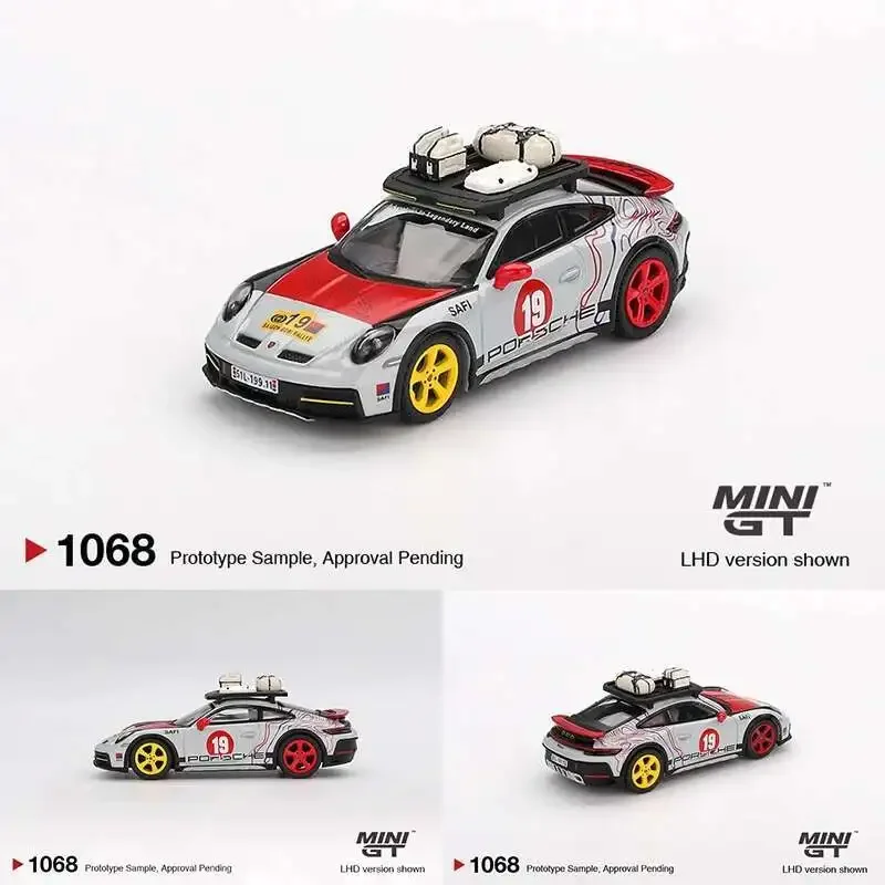 

Предпродажа MINIGT 1068 Porsche 1:64 911 Dakar Uncle Rally, литая под давлением модель автомобиля, коллекция игрушек