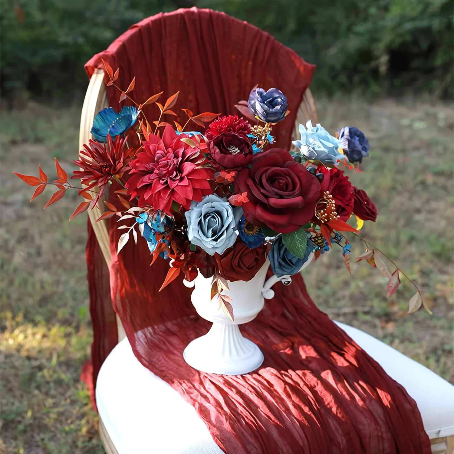 Wine Red Rose Artificial Flowe - огляд і ціна Home Decor Center