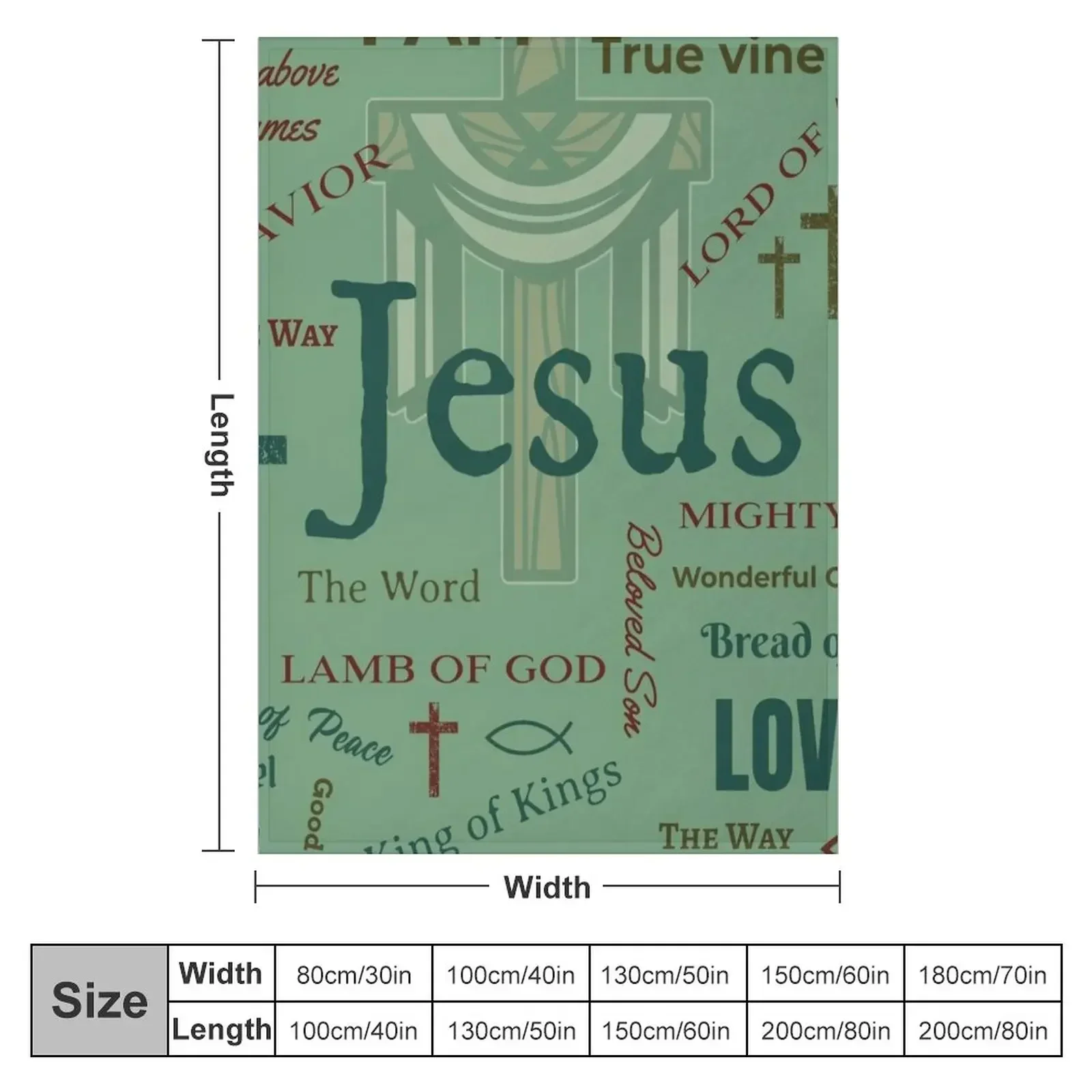 Christian Names of Jesus Throw Blanket Warm cosplay anime Blankets