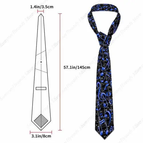 Imagen 2 del producto Corbata de cielo azul para hombre Van Gogh cielo estrellado Luna pinturas estilo corbatas de corbata para hombre diario boda fiesta negocios nota azul