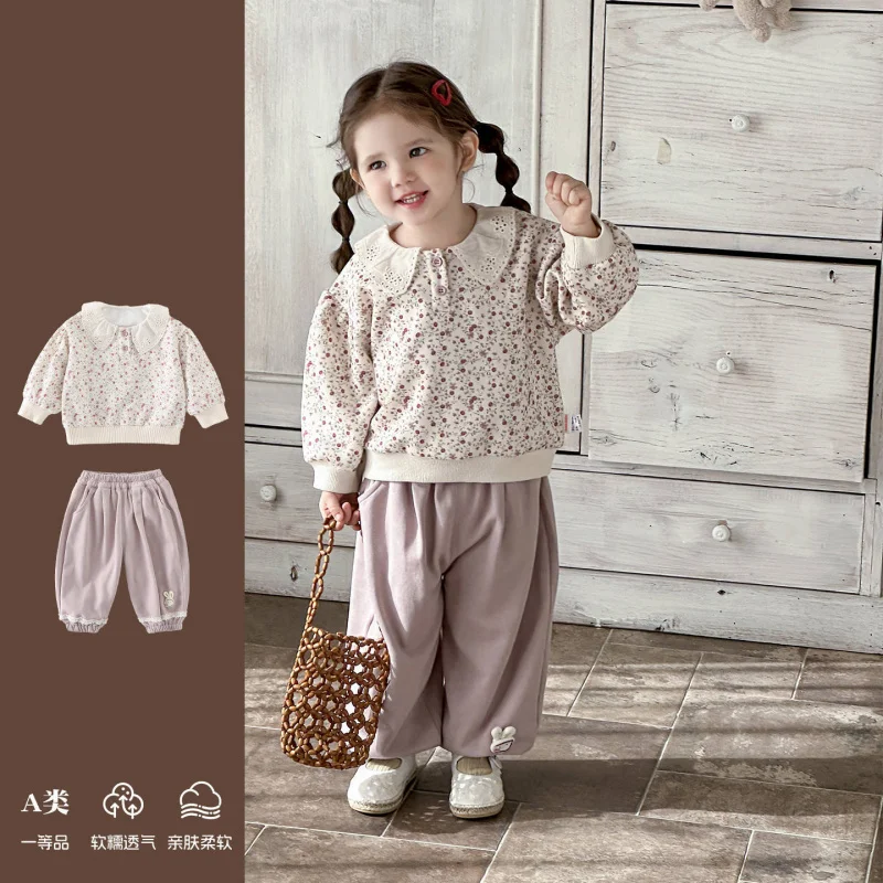 

Girls Suit2026New Year's New Long-Sleeve Versatile Two-Piece Outfit for Baby Girls for Going Out Wholesale