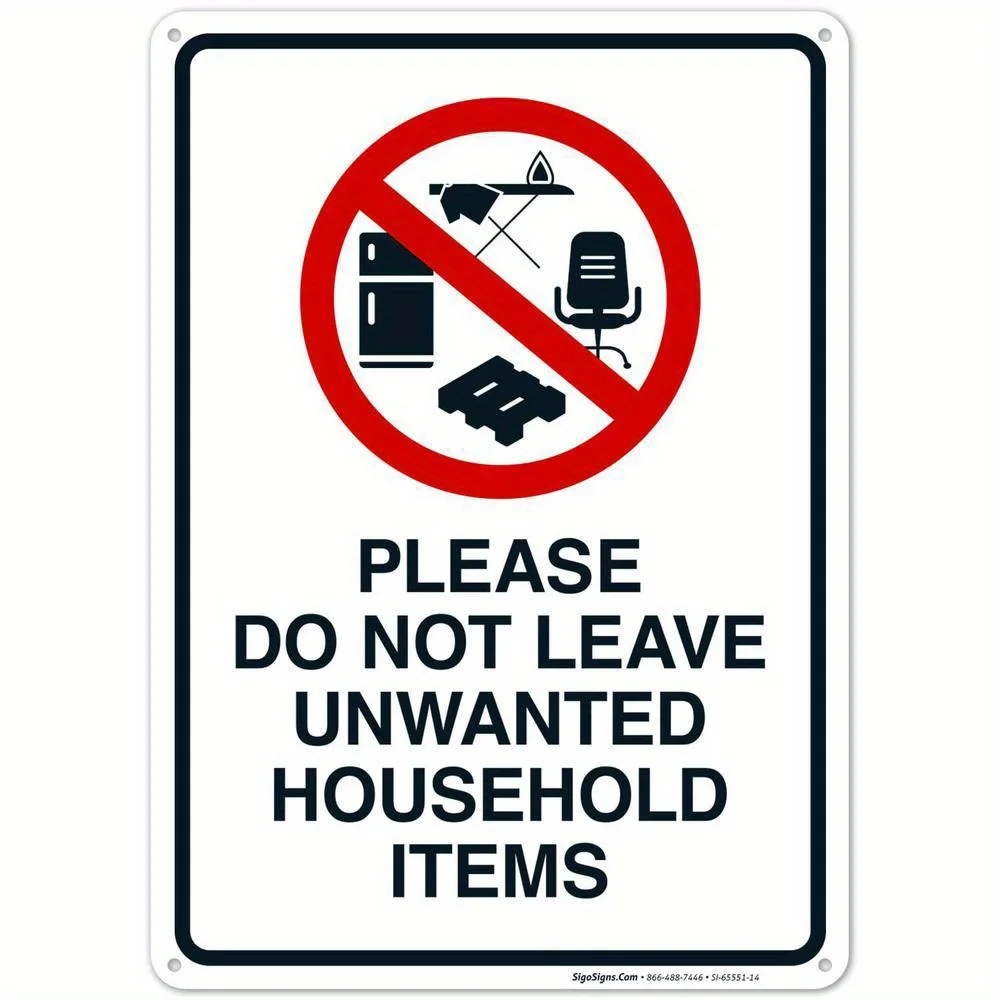 2D Metal Sign 55 Mil HDPS High Density Polystyrene A2 Size Durable Weatherproof Warning Notice Plate for Indoor Outdoor Home Gar