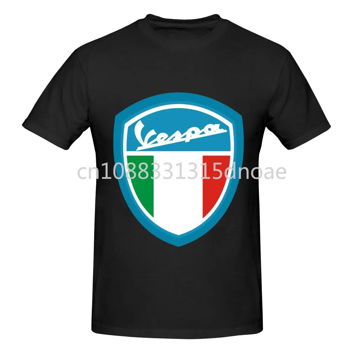 Vespa Motorcycle T-shirt Men Print Round Neck T-shirt Summer Fashion Short Sleeve Cotton T Shirt