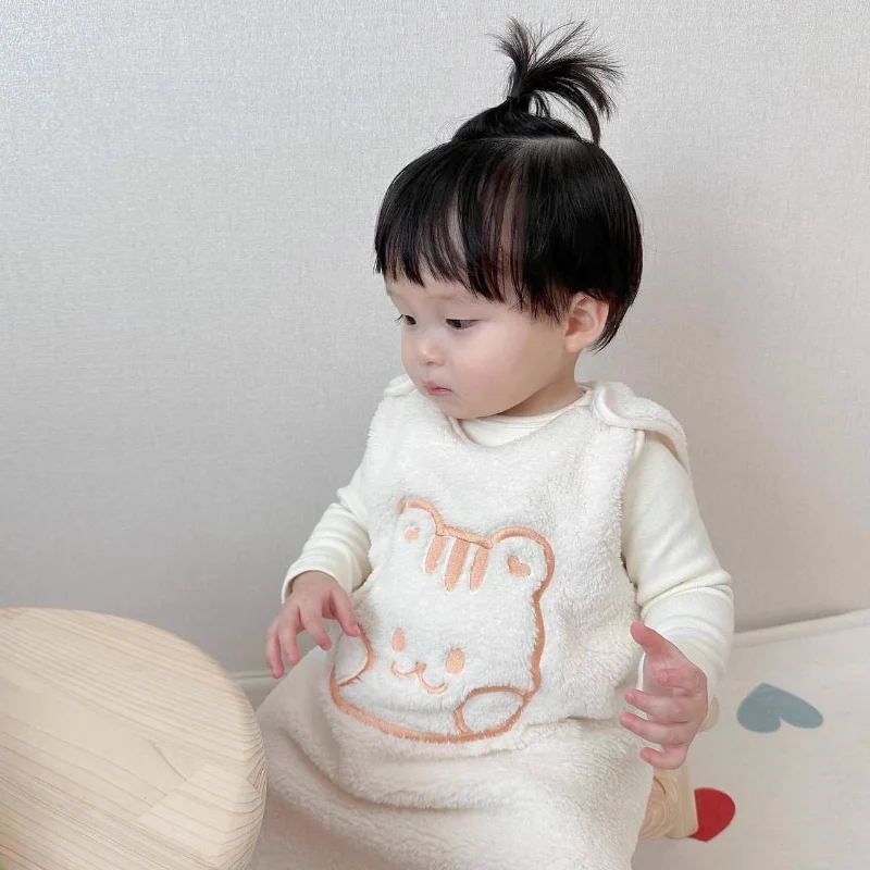 أكمام الكرتون المطرزة الفانيلا ملابس خاصة ، الطفل كيس النوم ، الفراش ، الدافئة ، مريحة ، الوليد ملابس المنزل ، الشتاء #6