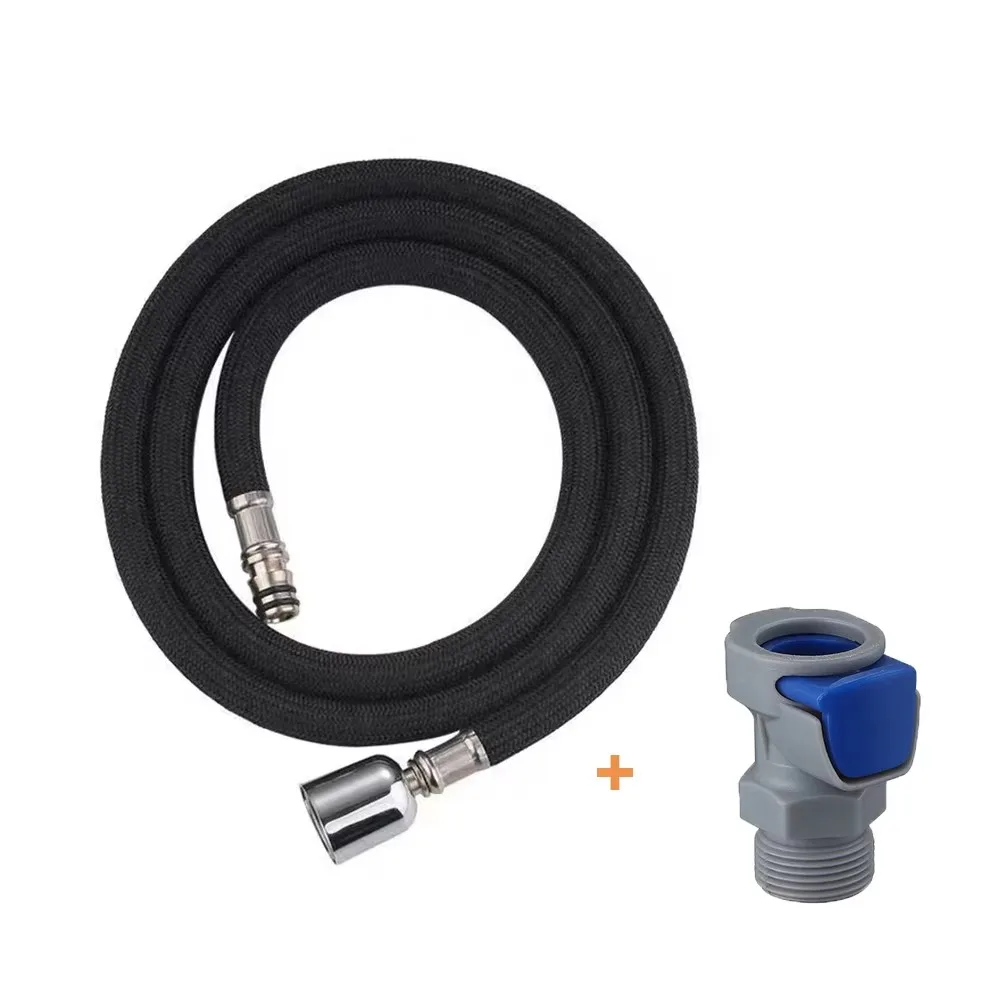 

Kitchen Faucet Hose 360° Rotation Pull Out Nylon Braided Shower Hose M10M15 Thread Kitchen Replacement Free Connector Accessoy