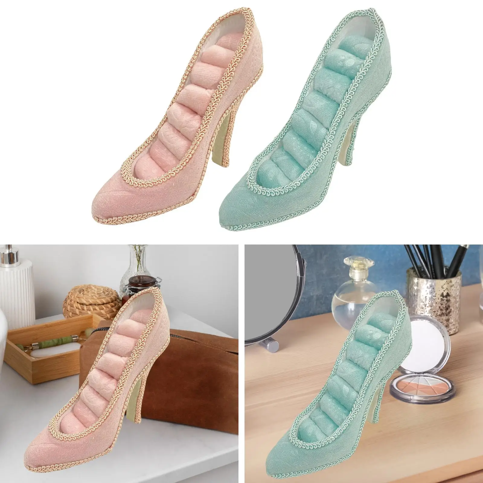 حامل عرض المجوهرات ديكور متعدد الأغراض للنساء أحذية بكعب عالٍ منظم مجوهرات للتصوير الفوتوغرافي لخزانة الملابس المنزلية #1