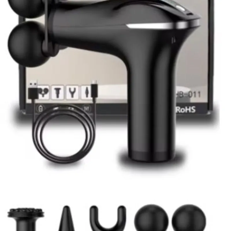 

Fascia Gun Muscle Massage gun double head Deep Tissue Muscle Handheld Percussion Massager For Body Back And Neck Pain Relief