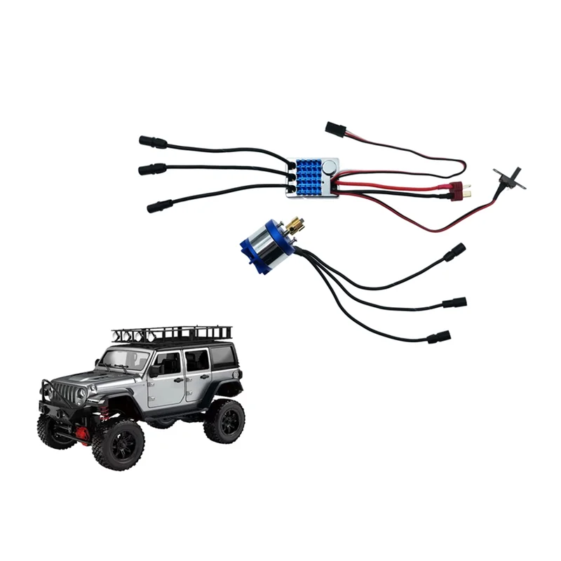 AS96-2830 2100Kv Outrunner Motore Brushless ESC Per 1/12 MN128 RC Auto Aggiornamenti Kit di Alimentazione