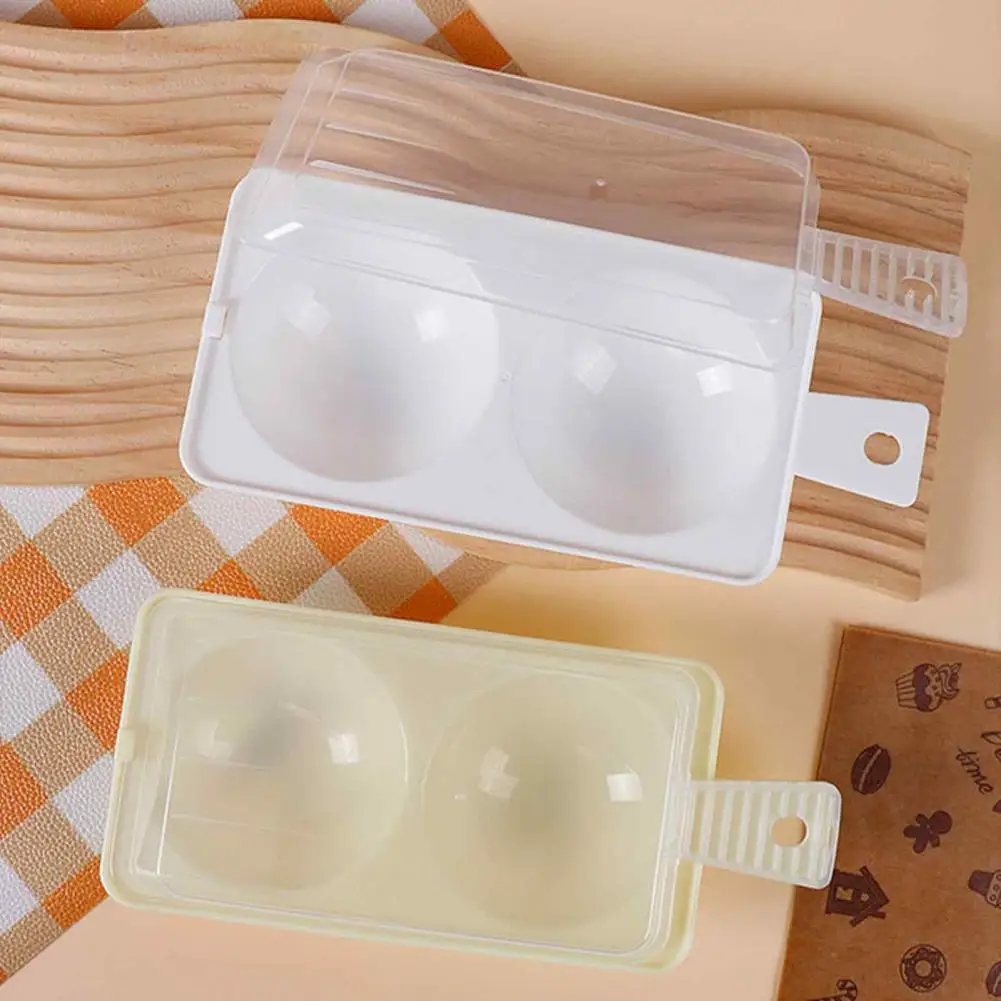 Anti Scalding Egg Steamer Dual-cavity Microwave Egg Poacher with Lid Handle Nonstick Egg Cooker Steamer Kitchen for Quick