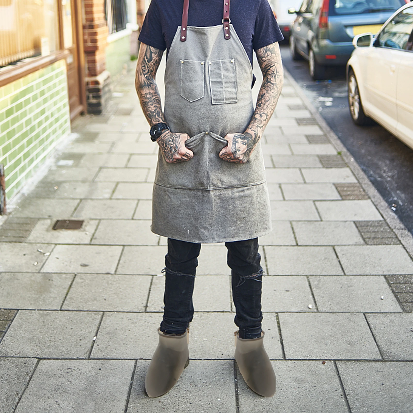 

1Set Silicone Hairdresser Shoes Cover Waterproof Slip Resistant Shoe Protector Stylish Barber Foot Cover Hair Salon Supplies