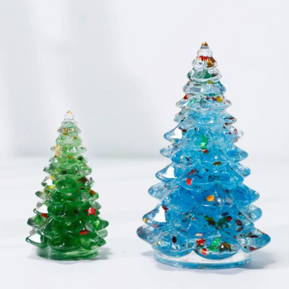 Muslimum Gum Dripping albero di natale resina fatta a mano in resina albero di natale Mini decorazioni natalizie da tavolo natale