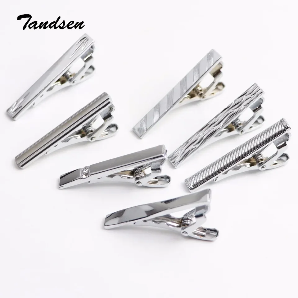 

Men's Bright 4cm Tie Pin Clips Clasp Chrome Stainless Steel Jewelry for Wedding Groom Usher Men's Clothing Accessories