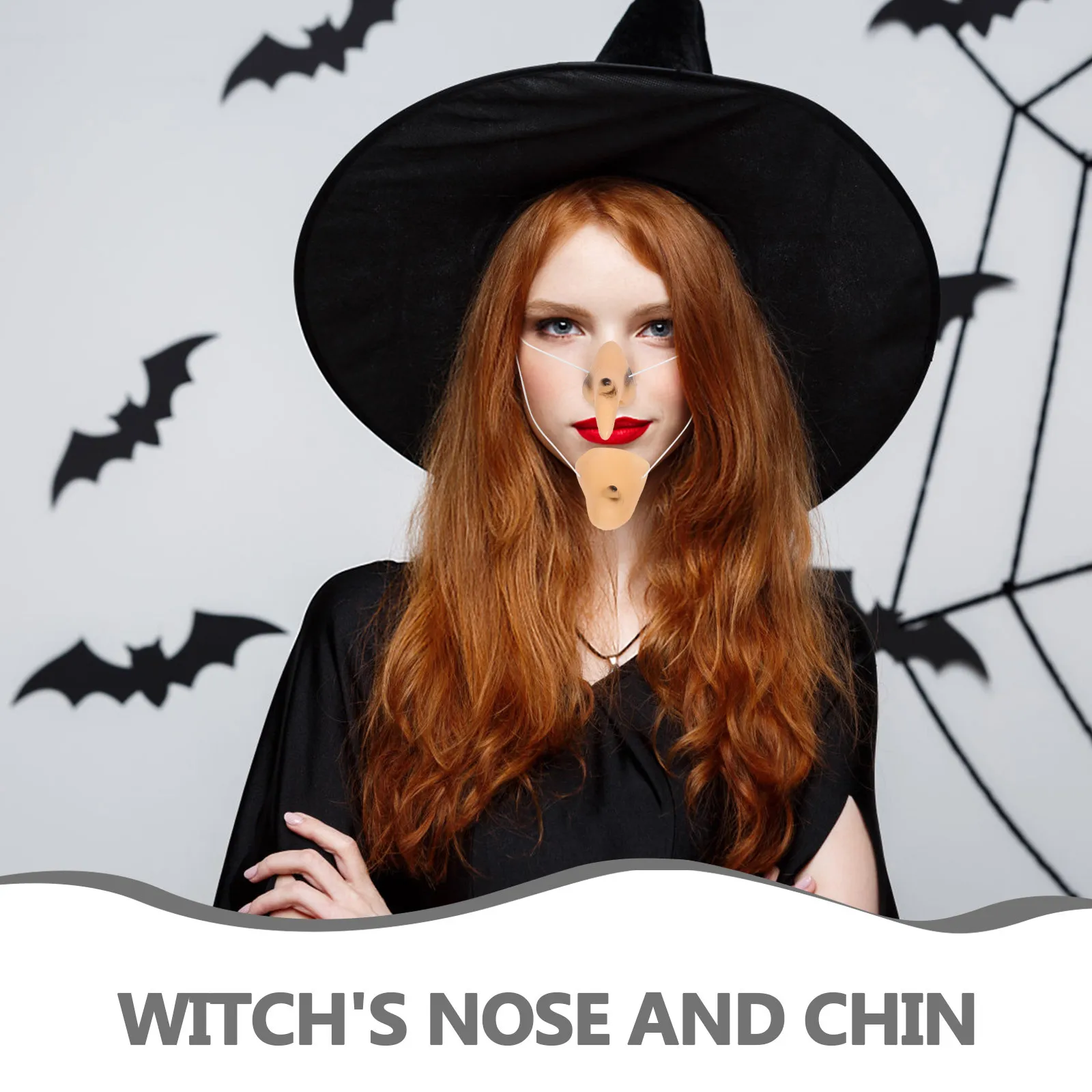 1 ensemble de nez de sorcière en Latex, accessoire de Costume d'halloween pour fête de mascarade, faux nez Long réglable pour femmes, Cosplay