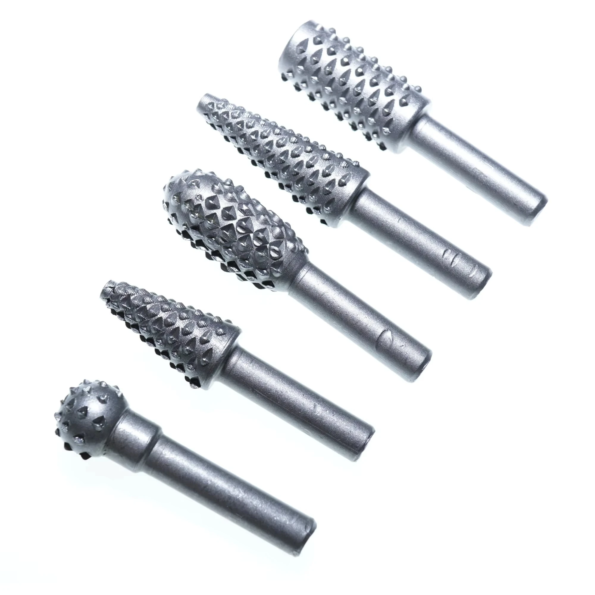 

1/4'' 5pcs/Set Drill Bits Rasp Steel Rotary Burr Shank Wood Bits Grinding Power Woodworking Knife Wood CarvingHand Tool