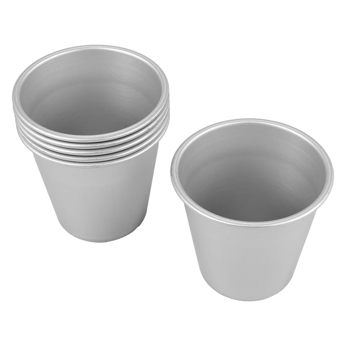 

6 PCS Aluminium Dariol Mould Baking Cup Dariole Pudding Dessert Creme Moulds Round Nonstick Egg Tart Mould Bakeware Cup GSY