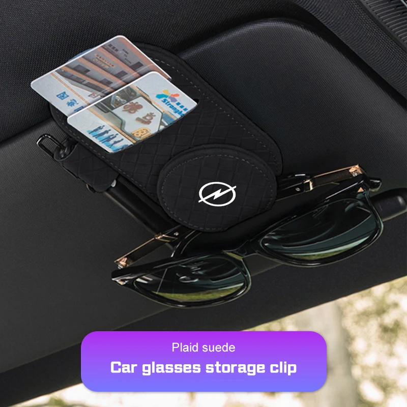 

For Opel Astra H J K Corsa Vectra D Zafira B Insignia Mokka Car Visor Glasses Clip Multi-Pocket Storage Card Holder Accessories