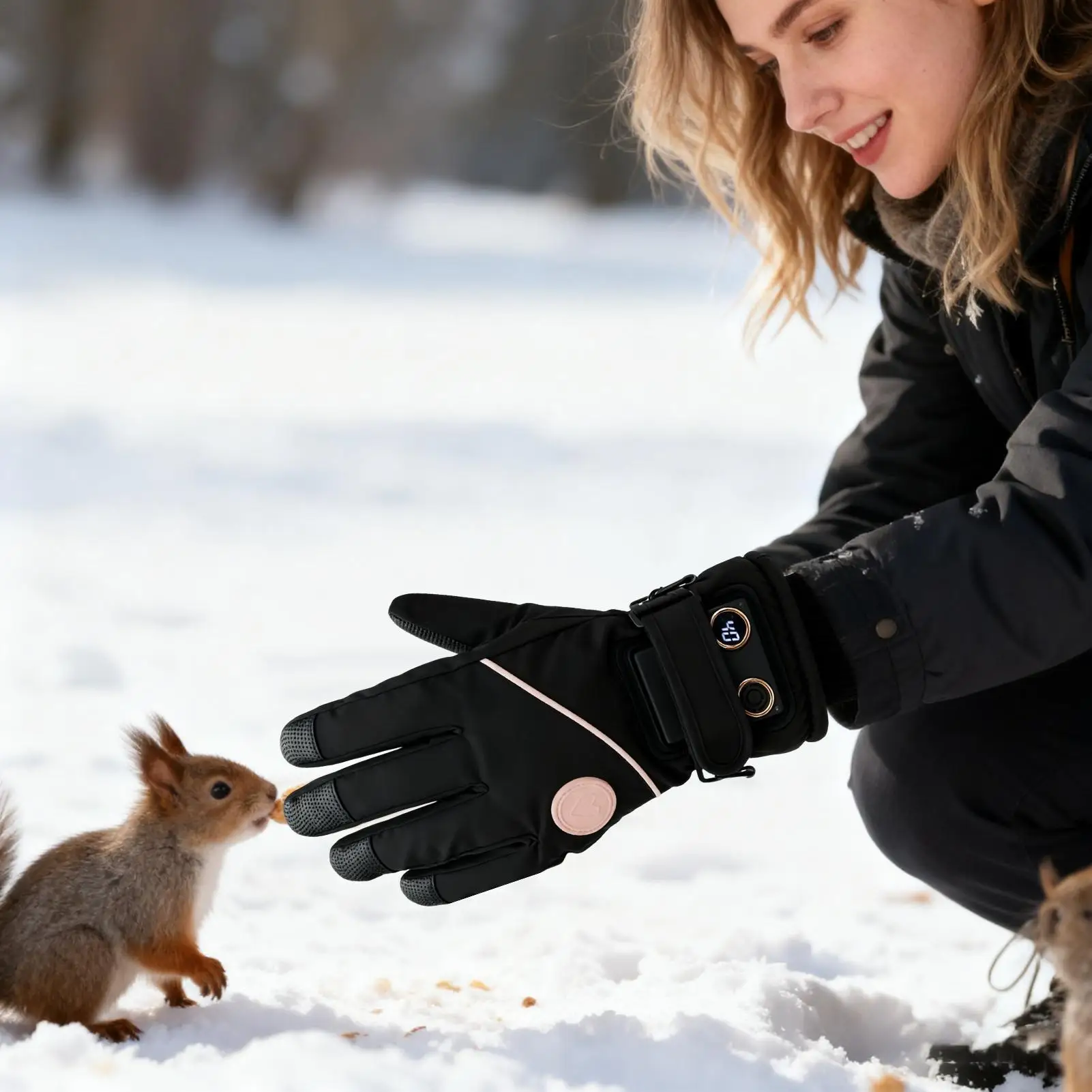 

Перезаряжаемые перчатки с подогревом, 3 уровня, унисекс, перезаряжаемые, с сенсорным экраном, велосипедные принадлежности, согревающие перчатки для рук, катание на лыжах, велоспорт