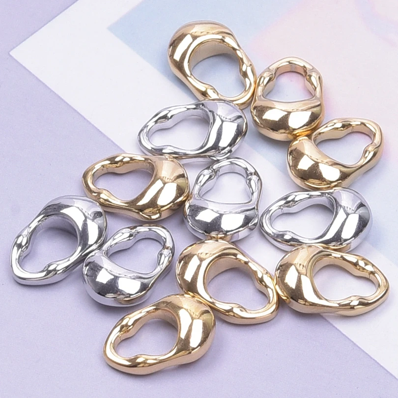 Hollow Irregular Geometric Pendant Charm Stainless Steel Accessories For Jewelry Making Supplies Three-Dimensional DIY Earrings