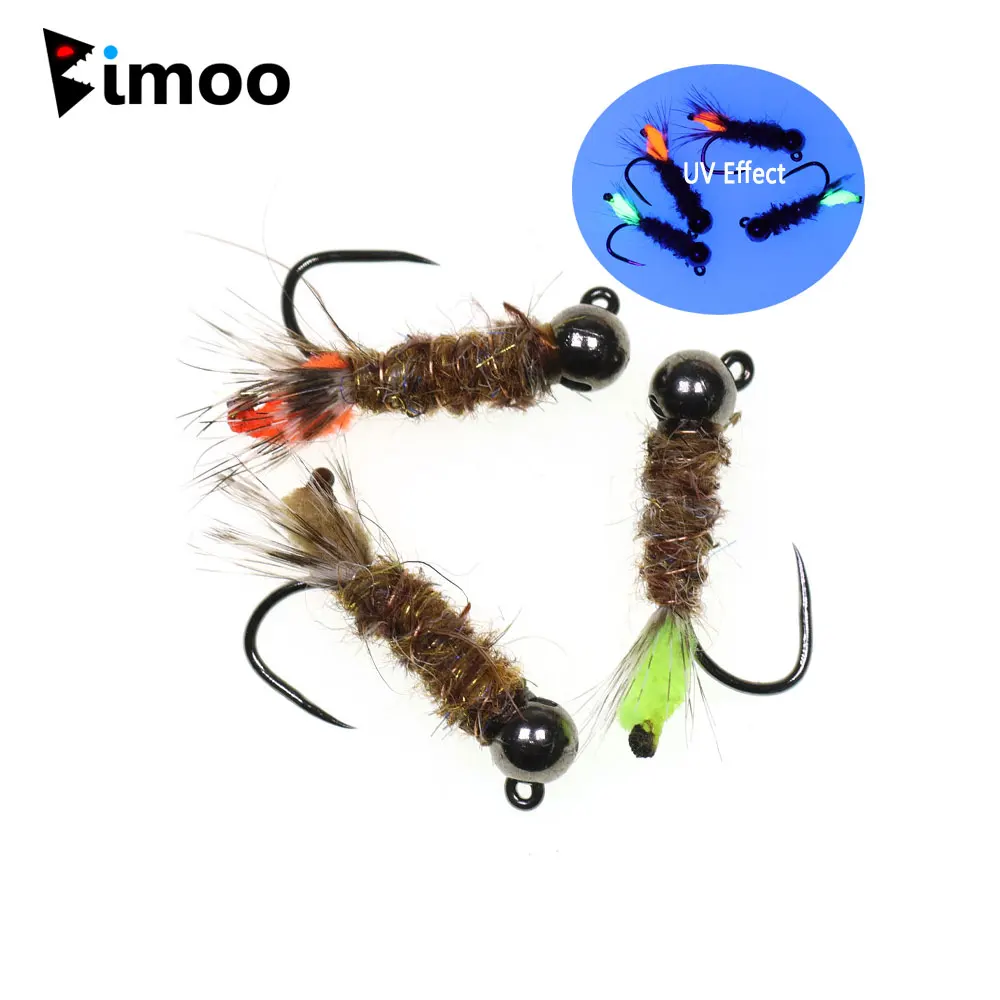 3PCS #12 Tungsten Bead Head Barbless Peeping Caddisfly Jig Nymph Fast Sink  Hare's Dubing Wet European Nymph Trout Fishing Lures - AliExpress 18