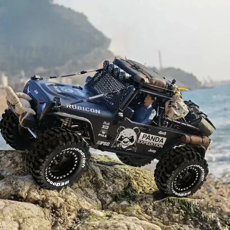 Set di pneumatici per cerchioni Beadlock con piatto profondo da 4 pezzi 95 mm in metallo 1,9 "per 1/10 RC Crawler Car MJX H12Y R260