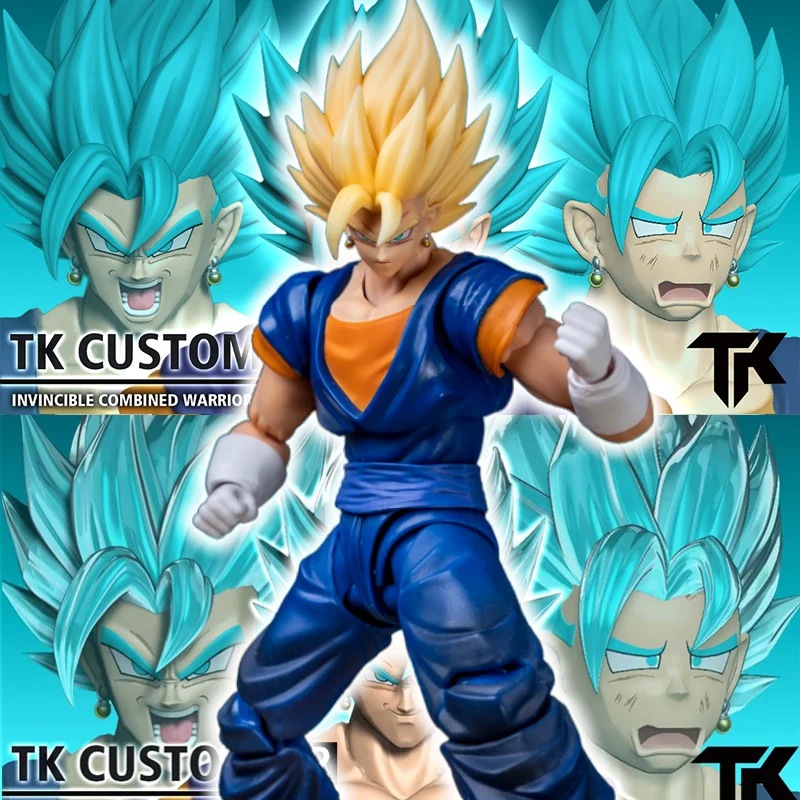 

Tk Custom Dragon Ball Z Vegetto Dragon Ball Blue Super Saiyan 07/08/09 SHF Vegito Head Аксессуары Фигурка Голова Скульптура Игрушка